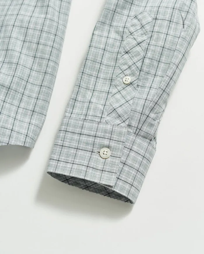 Shirting Men Billy Reid Melange Window Plaid John T Shirt Greymulti