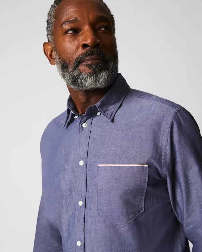 Shirting Men Billy Reid Msl 1pocket Shirt Blue