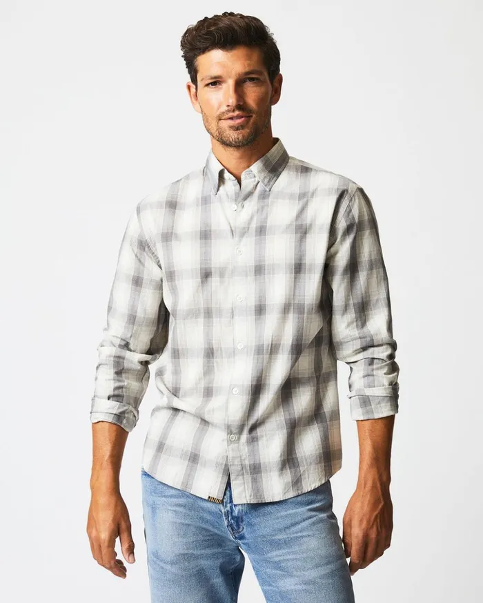 Shirting Men Billy Reid Shadow Plaid Tuscumbia Shirt Hidden Bd Greynatural