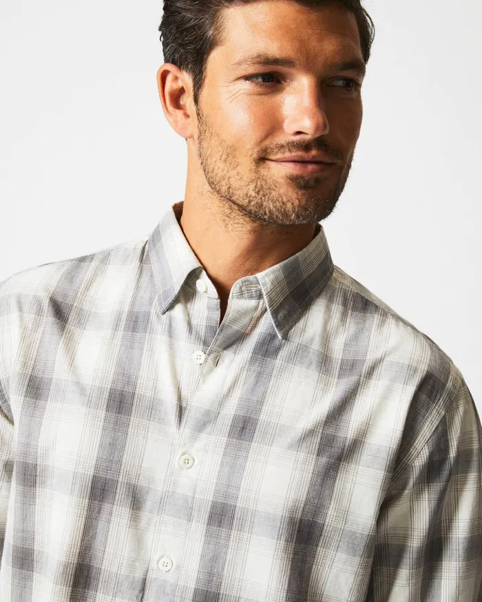 Shirting Men Billy Reid Shadow Plaid Tuscumbia Shirt Hidden Bd Greynatural