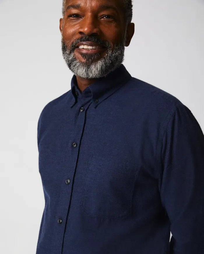 Shirting Men Billy Reid Tuscumbia Classic Shirt Navy