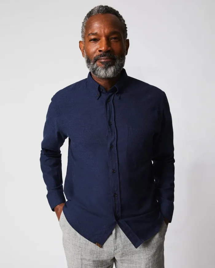Shirting Men Billy Reid Tuscumbia Classic Shirt Navy