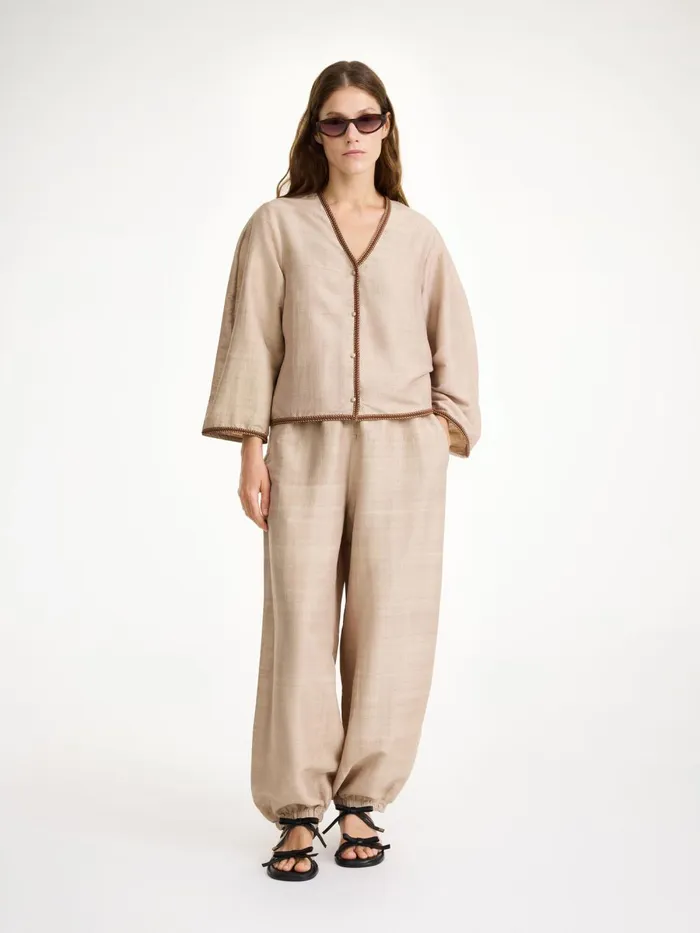 Shirts and Blouses Women By Malene Birger Mineas Silk Top Nomad