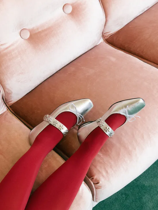 Shoes Lisa Says Gah Women Sylvie Ballet Flat Silver Shoes Lisa Says Gah Women Sylvie Ballet Flat Silver