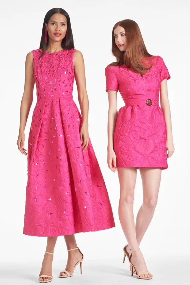 Short Women Sachin and Babi Rue Dress 8211 Fuchsia