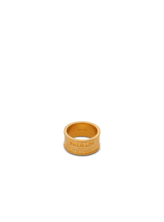 Signature Tubular Ring Gold WomenMen Balmain Fashion Jewelry