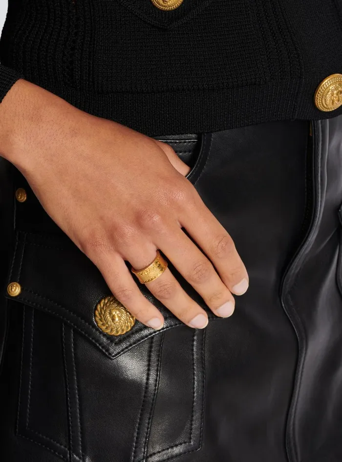 Signature Tubular Ring Gold WomenMen Balmain Fashion Jewelry