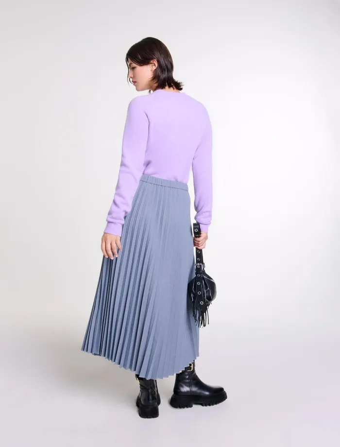 Skirts and Shorts Women Maje Asymmetrical Pleated Skirt Grey