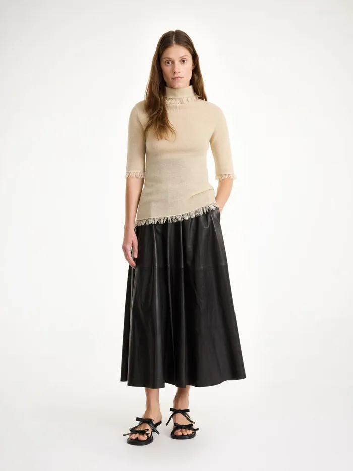Skirts Women By Malene Birger Mivilo Midi Leather Skirt Black