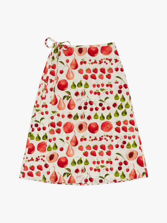 Skirts Women Lisa Says Gah Capri Wrap Skirt Fruit Print