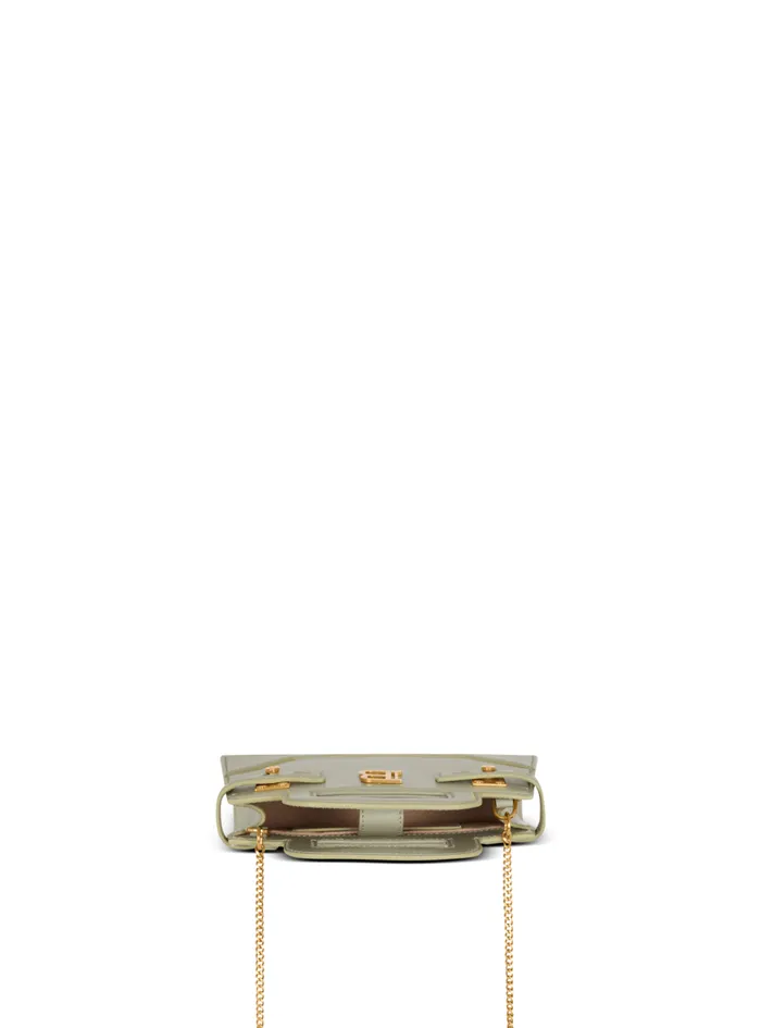 Small BBuzz Top Handle Bag In Calfskin Green Women Balmain Handbags