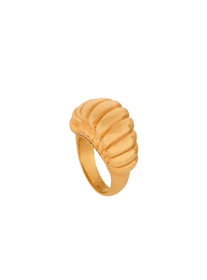 Snail Ring In Brass And Crystals Gold Women Balmain Fashion Jewelry