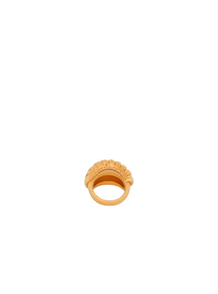 Snail Ring In Brass And Crystals Gold Women Balmain Fashion Jewelry