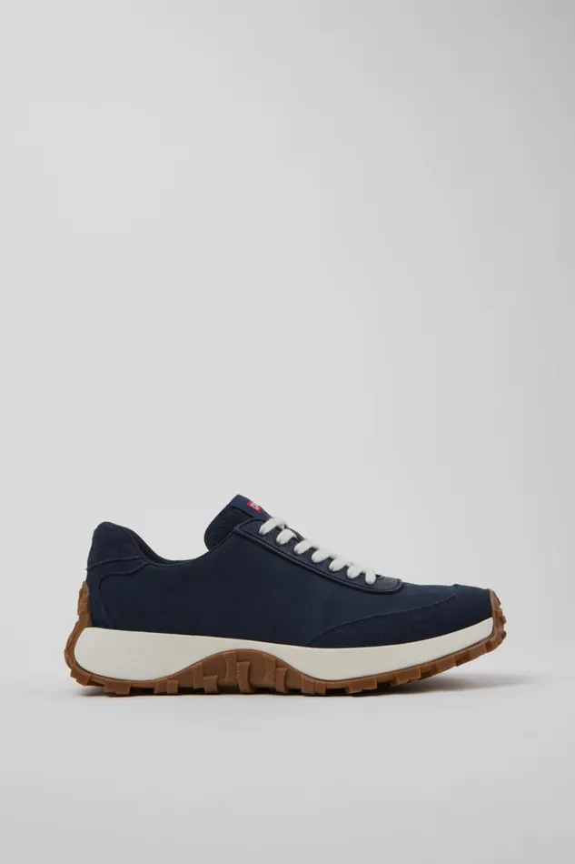 Sneakers Men Camper Drift Trail VIBRAM Blue Nubuck And Textile Sneakers