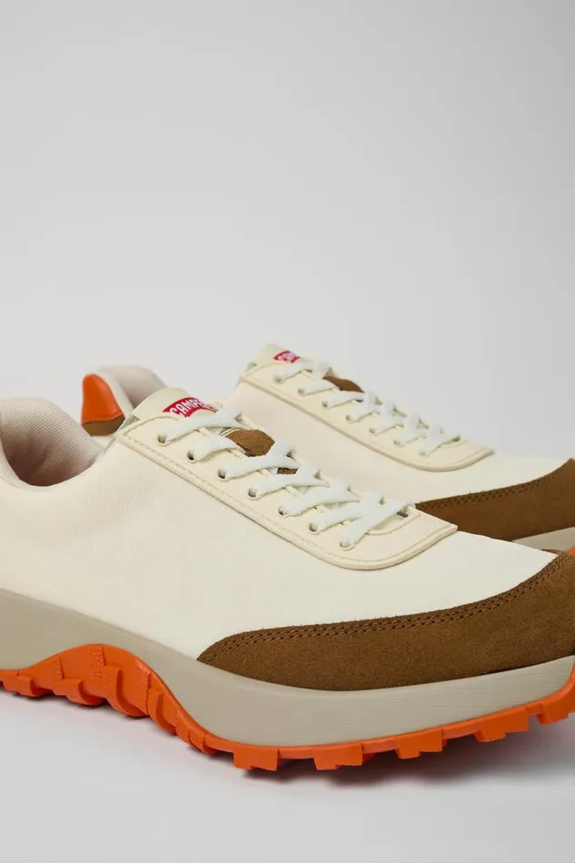 Sneakers Men Camper Drift Trail VIBRAM White TextileNubuck Sneaker