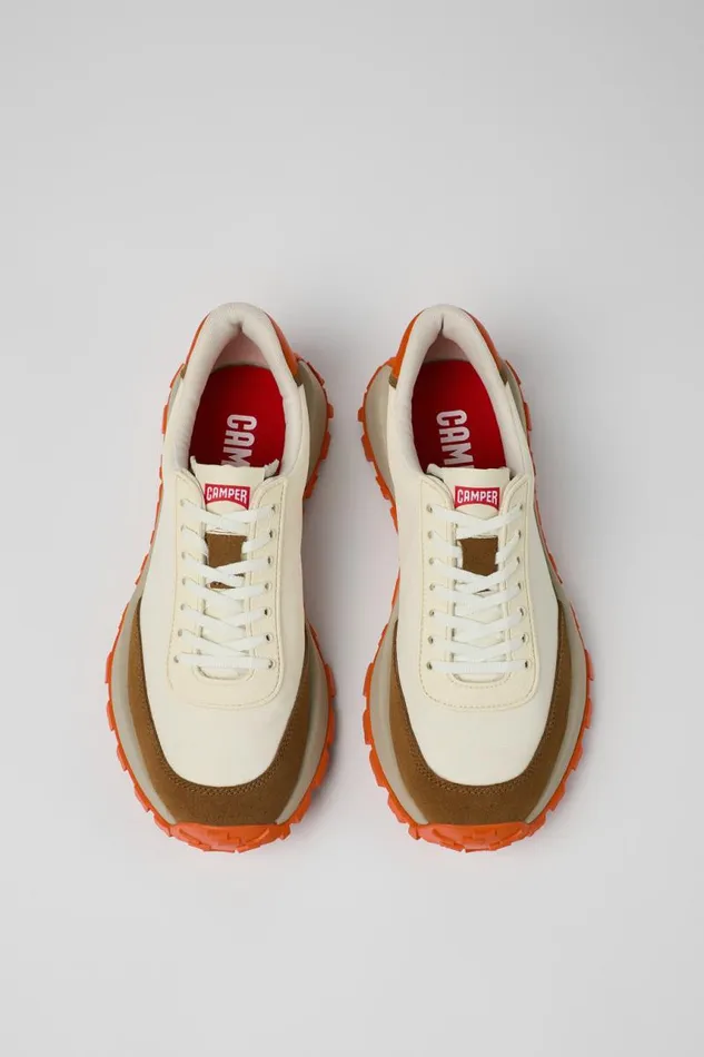 Sneakers Men Camper Drift Trail VIBRAM White TextileNubuck Sneaker