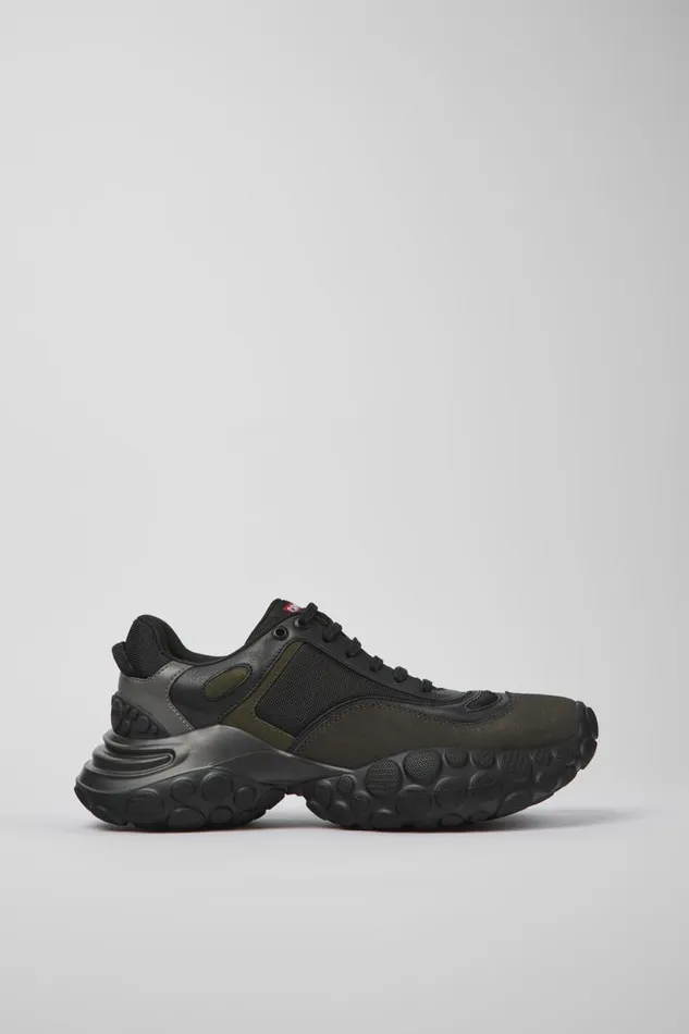 Sneakers Men Camper Pelotas Mars Black Textile And Nubuck Sneakers