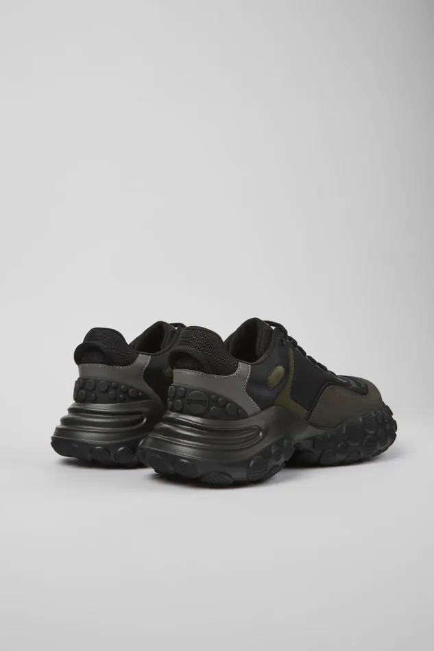 Sneakers Men Camper Pelotas Mars Black Textile And Nubuck Sneakers