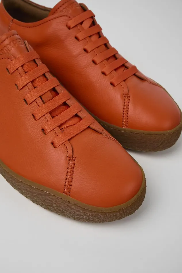 Sneakers Men Camper Peu Terreno Orange Leather Shoes