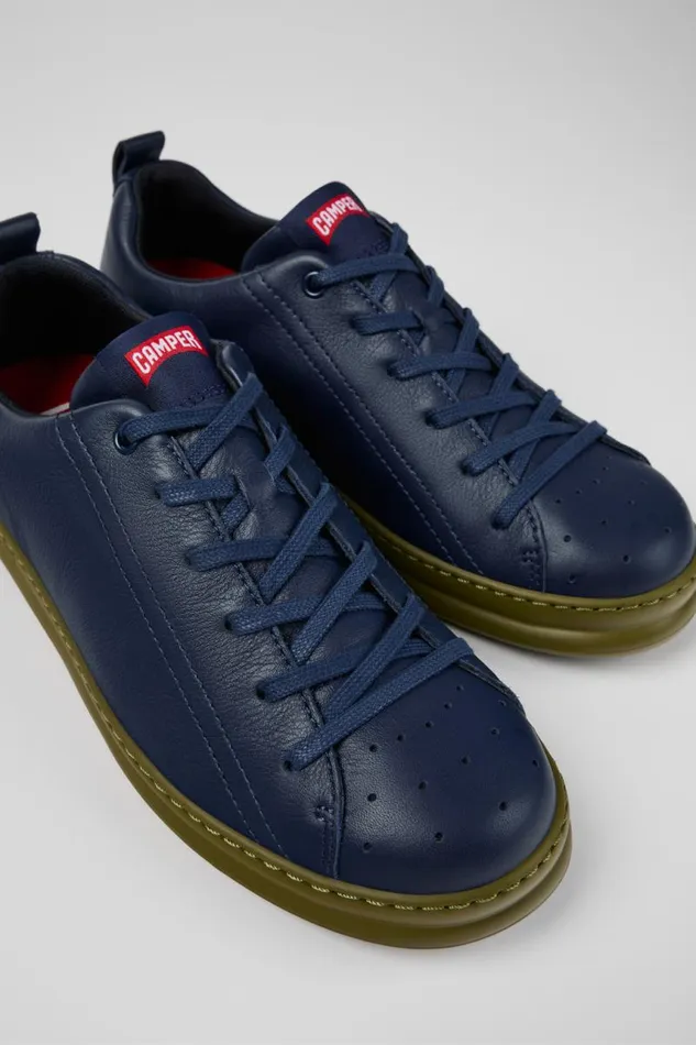 Sneakers Men Camper Runner Blue Leather Sneaker