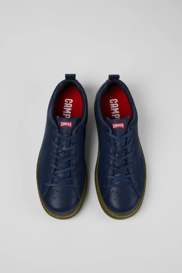 Sneakers Men Camper Runner Blue Leather Sneaker Sneakers Men Camper Runner Blue Leather Sneaker