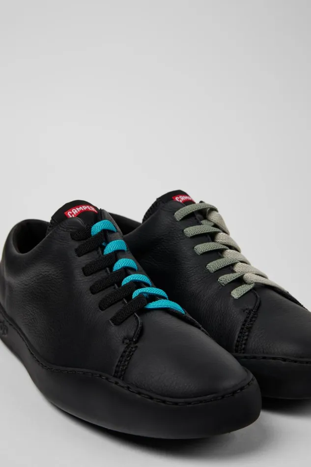 Sneakers Men Camper Twins Black Leather Sneakers