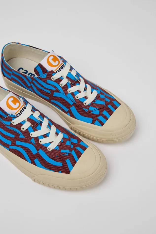 Sneakers Women Camper Camaleon Blue And Burgundy Sneakers