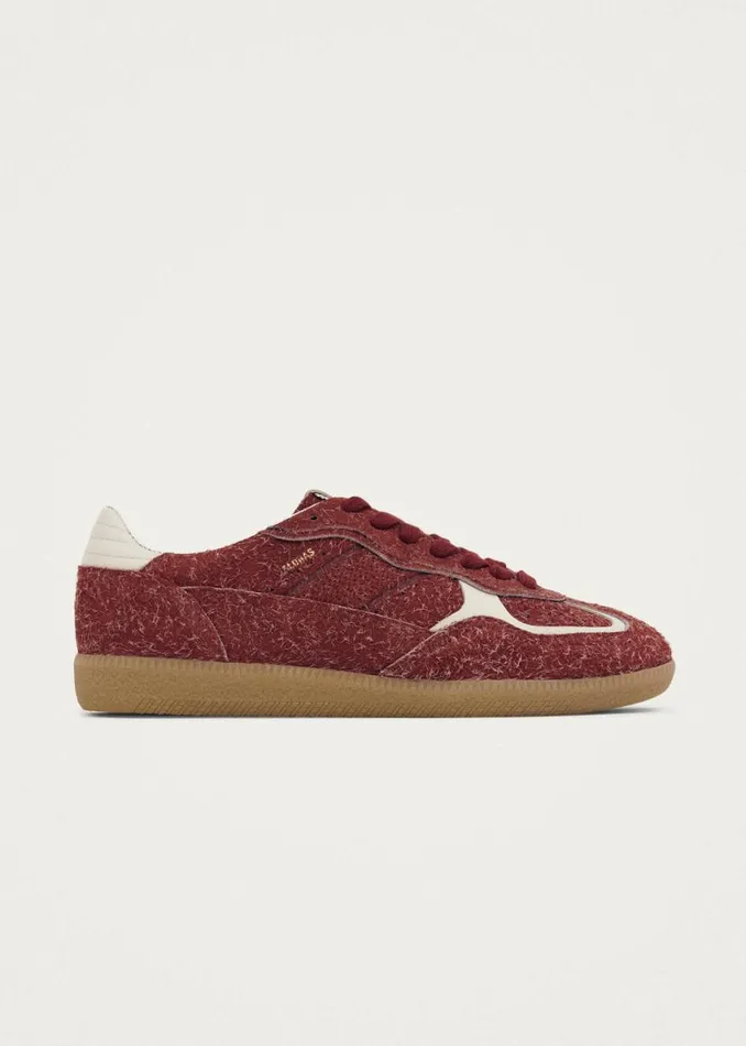 Sneakers WomenMen ALOHAS Tb490 Rife Suede Fuzzy Red Leather Sneakers