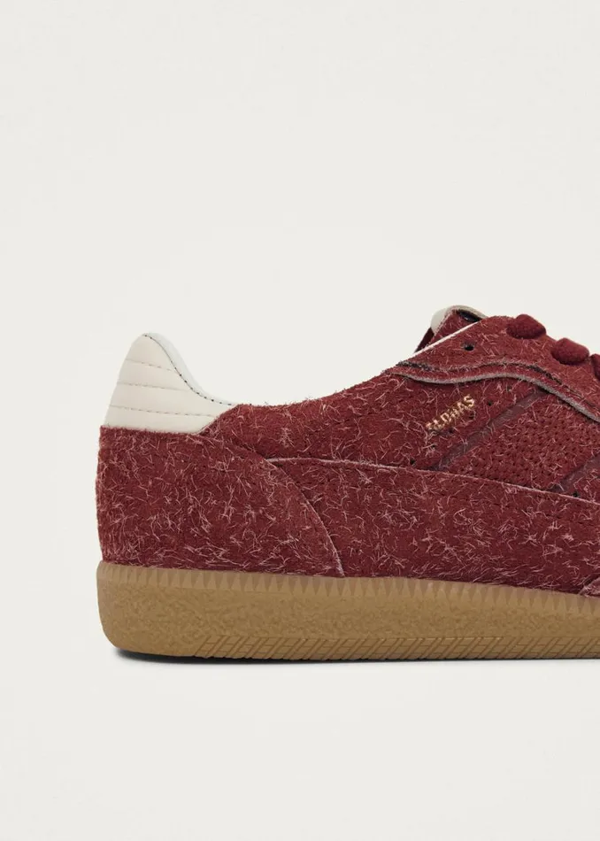 Sneakers WomenMen ALOHAS Tb490 Rife Suede Fuzzy Red Leather Sneakers