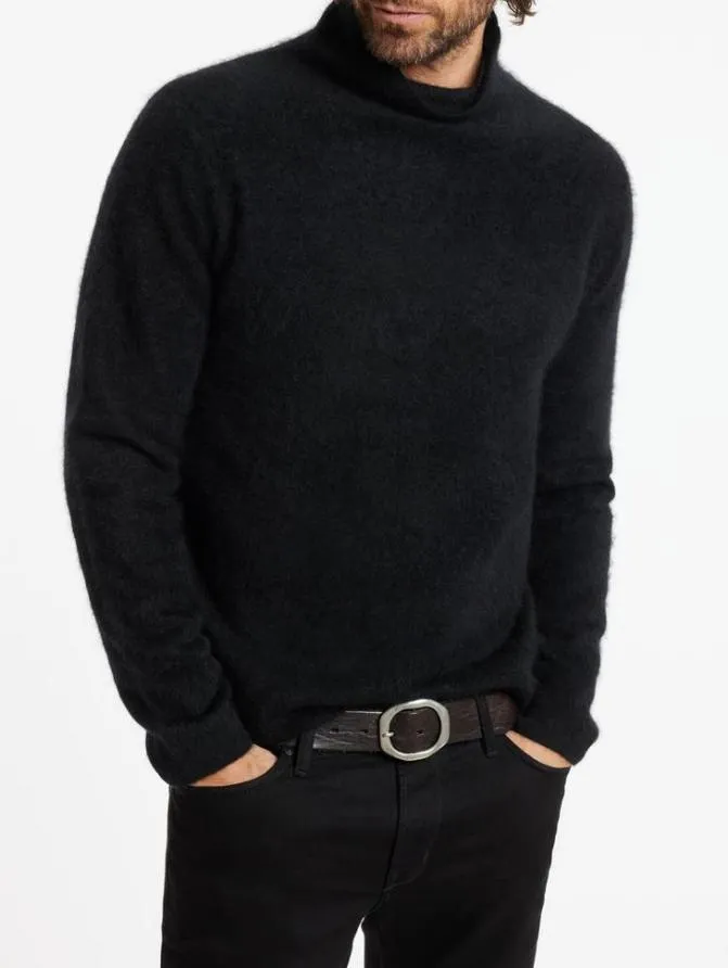 SOLANO MOCK NECK Black Clothing John Varvatos Sweaters
