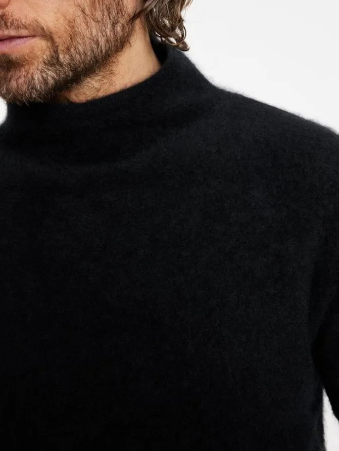 SOLANO MOCK NECK Black Clothing John Varvatos Sweaters