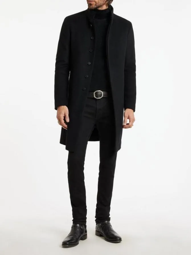 SOLANO MOCK NECK Black Clothing John Varvatos Sweaters