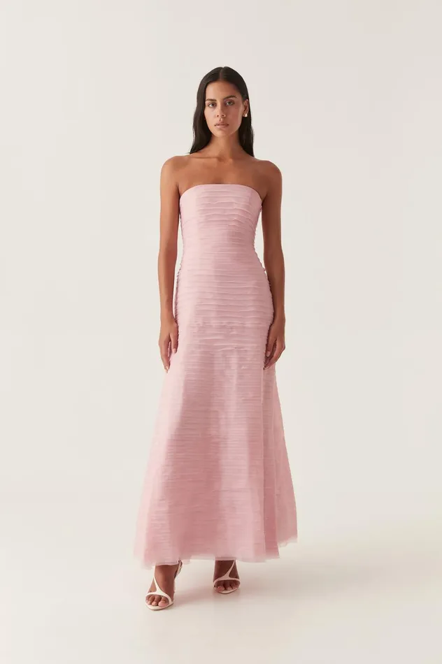 Soundscape Maxi Dress Chalk Pink Women Aje Pink Dresses