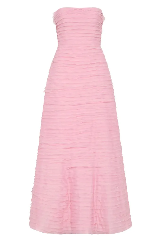 Soundscape Maxi Dress Chalk Pink Women Aje Pink Dresses