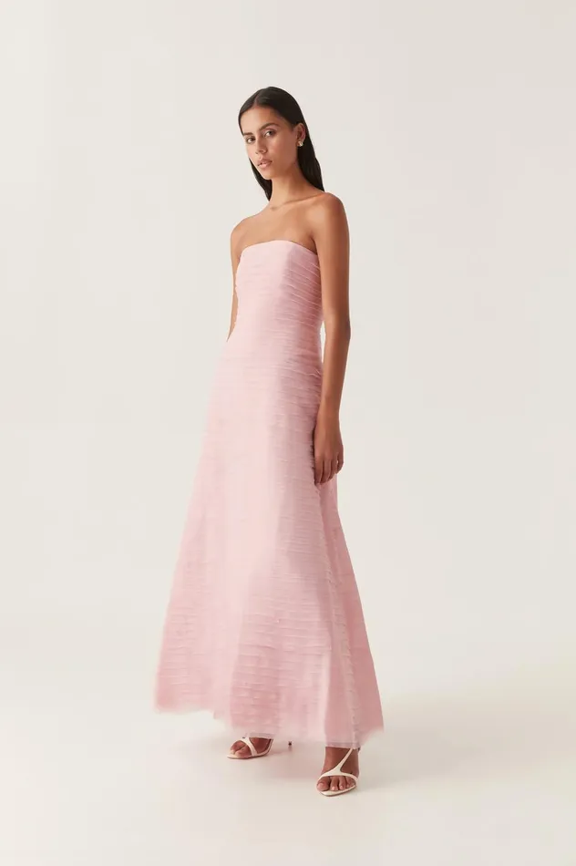 Soundscape Maxi Dress Chalk Pink Women Aje Pink Dresses