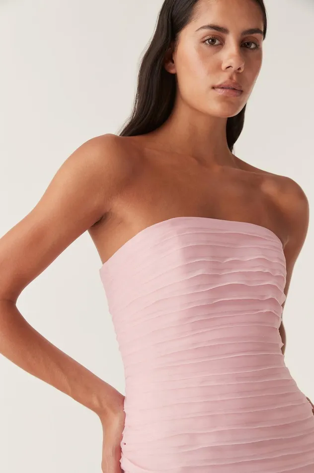 Soundscape Maxi Dress Chalk Pink Women Aje Pink Dresses