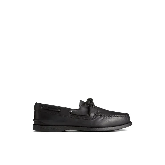 Sperry Authentic Original Boat Shoe Black Leather Smooth Men Boat Shoes
