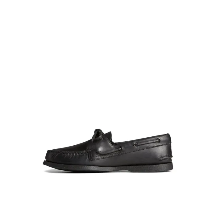 Sperry Authentic Original Boat Shoe Black Leather Smooth Men Boat Shoes