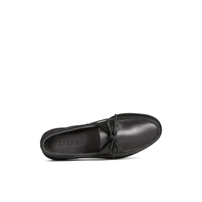 Sperry Authentic Original Boat Shoe Black Leather Smooth Men Boat Shoes