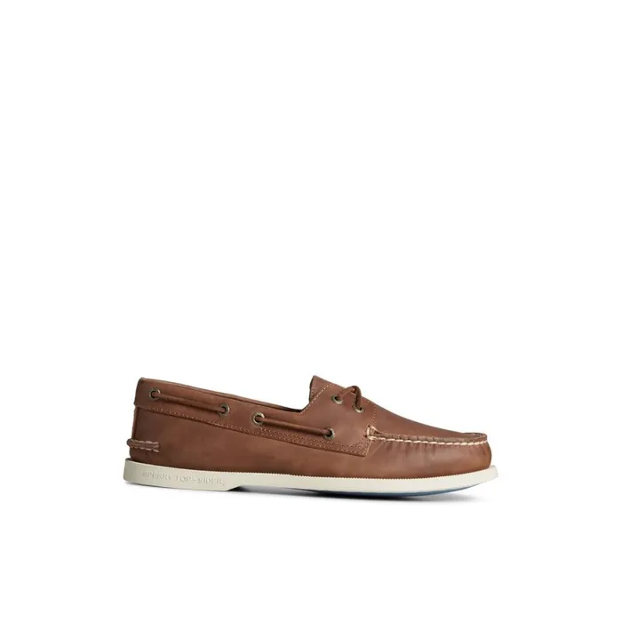 Sperry Authentic Original Cross Lace Boat Shoe Medium Beige Men Boat Shoes