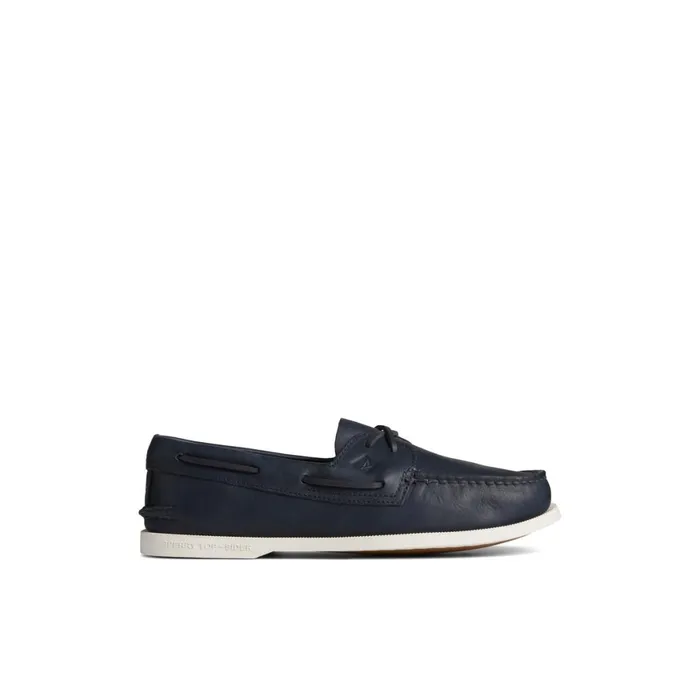 Sperry Authentic Original Cross Lace Boat Shoe Navy Men Boat Shoes