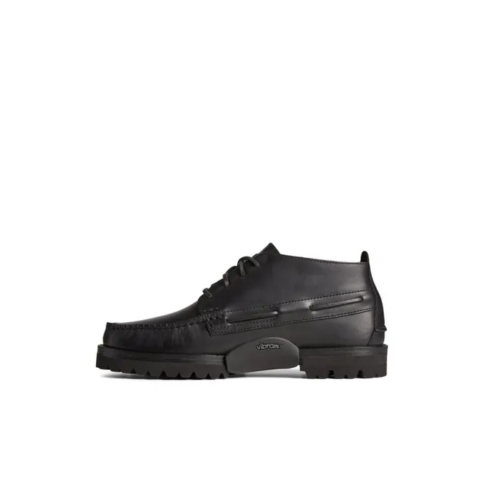 Sperry Authentic Original Vibram Suede Chukka Black Men Boots