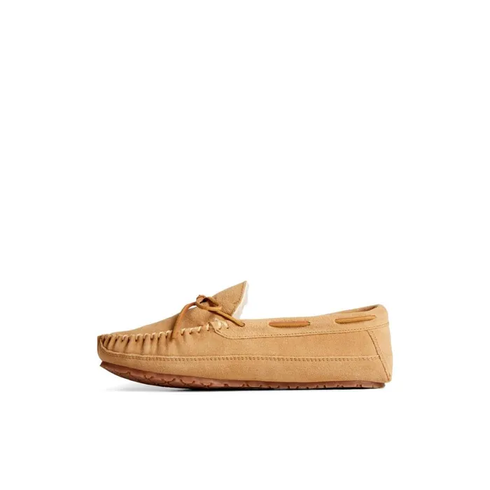Sperry Brandon 1Eye Moccasin Slipper Light Brown Men Loafers and Oxfords