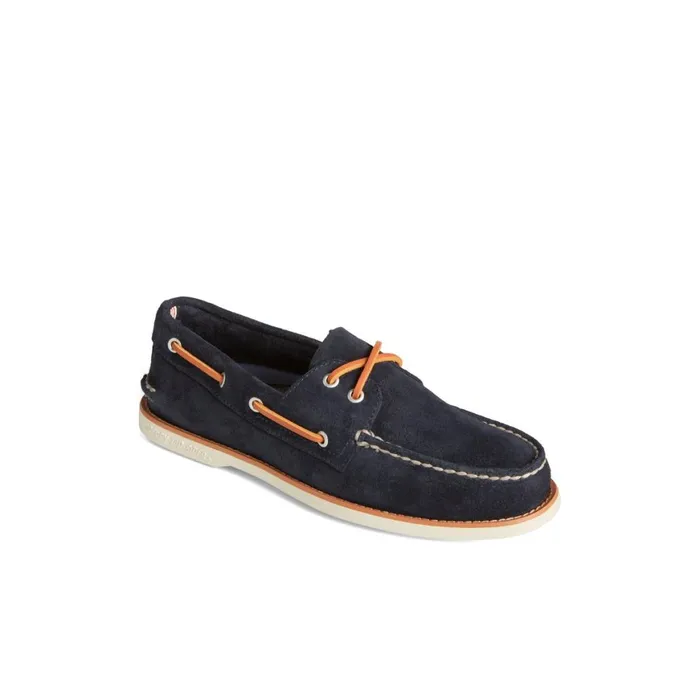 Sperry Classic Authentic Original Suede Boat Shoe Navy Men Loafers and Oxfords