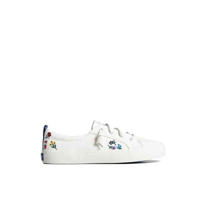 Sperry Crest Vibe Floral Sneaker White Women Sneakers