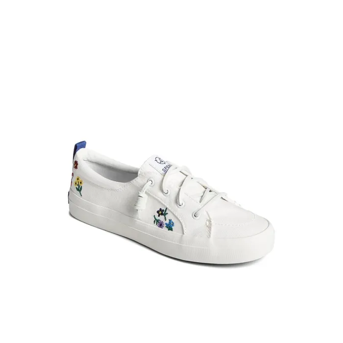Sperry Crest Vibe Floral Sneaker White Women Sneakers