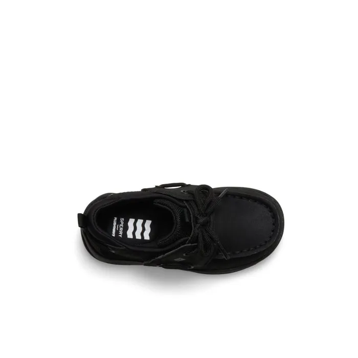 Sperry Fairwater PLUSHWAVE Jr Boat Shoe Black Kids Boat Shoes