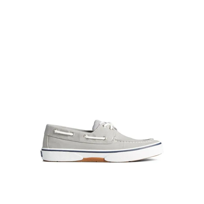 Sperry Halyard 2Eye Salt Washed Boat Shoe Grey Men Sneakers
