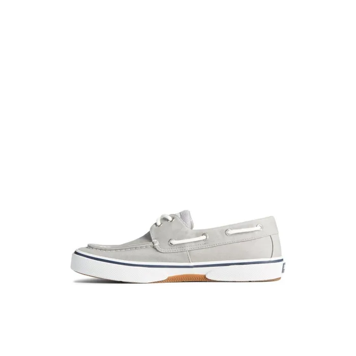 Sperry Halyard 2Eye Salt Washed Boat Shoe Grey Men Sneakers