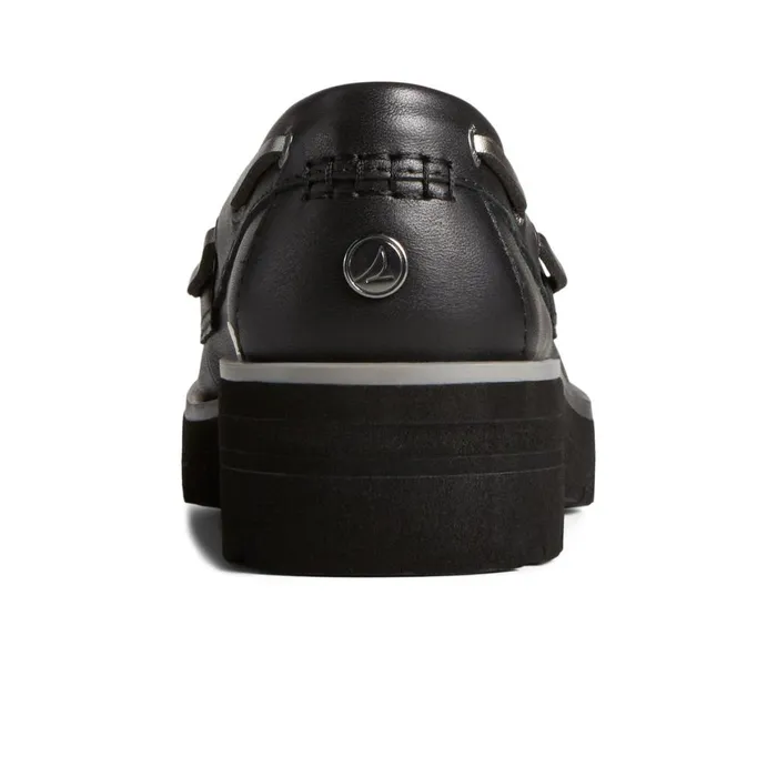 Sperry Lug Boat Shoe Black Women Boat Shoes